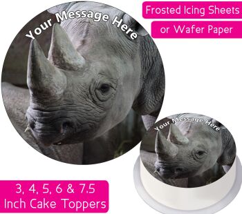 Rhino Personalised Cake Topper