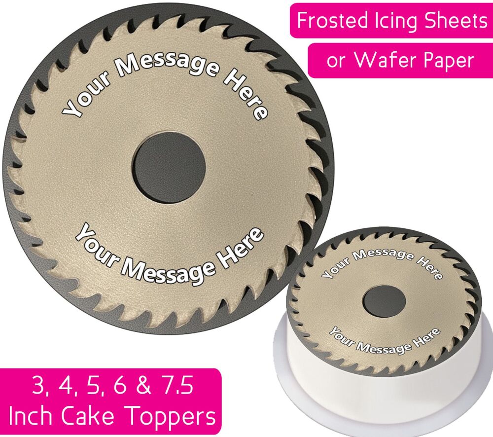Saw Blade Personalised Cake Topper