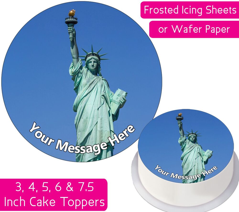 Statue of Liberty Personalised Cake Topper