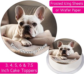 Dog French Bulldog Personalised Cake Topper