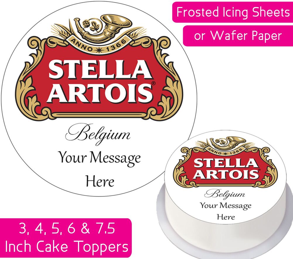 Stella Artois Logo Personalised Cake Topper