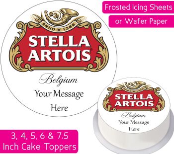 Stella Artois Logo Personalised Cake Topper