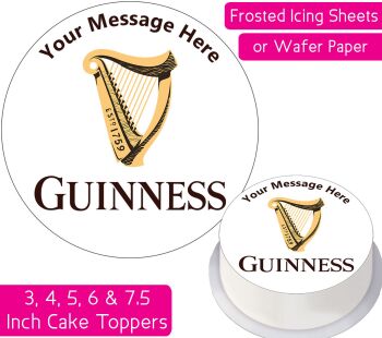 Guinness Logo Personalised Cake Topper