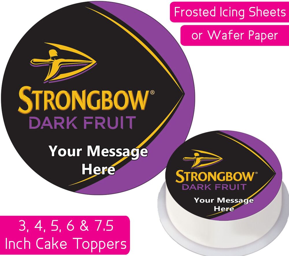 Strongbow Dark Fruit Logo Personalised Cake Topper