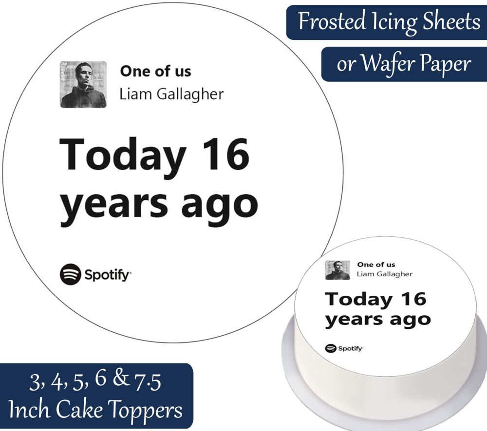 Liam Gallagher One Of Us Lyrics Cake Topper