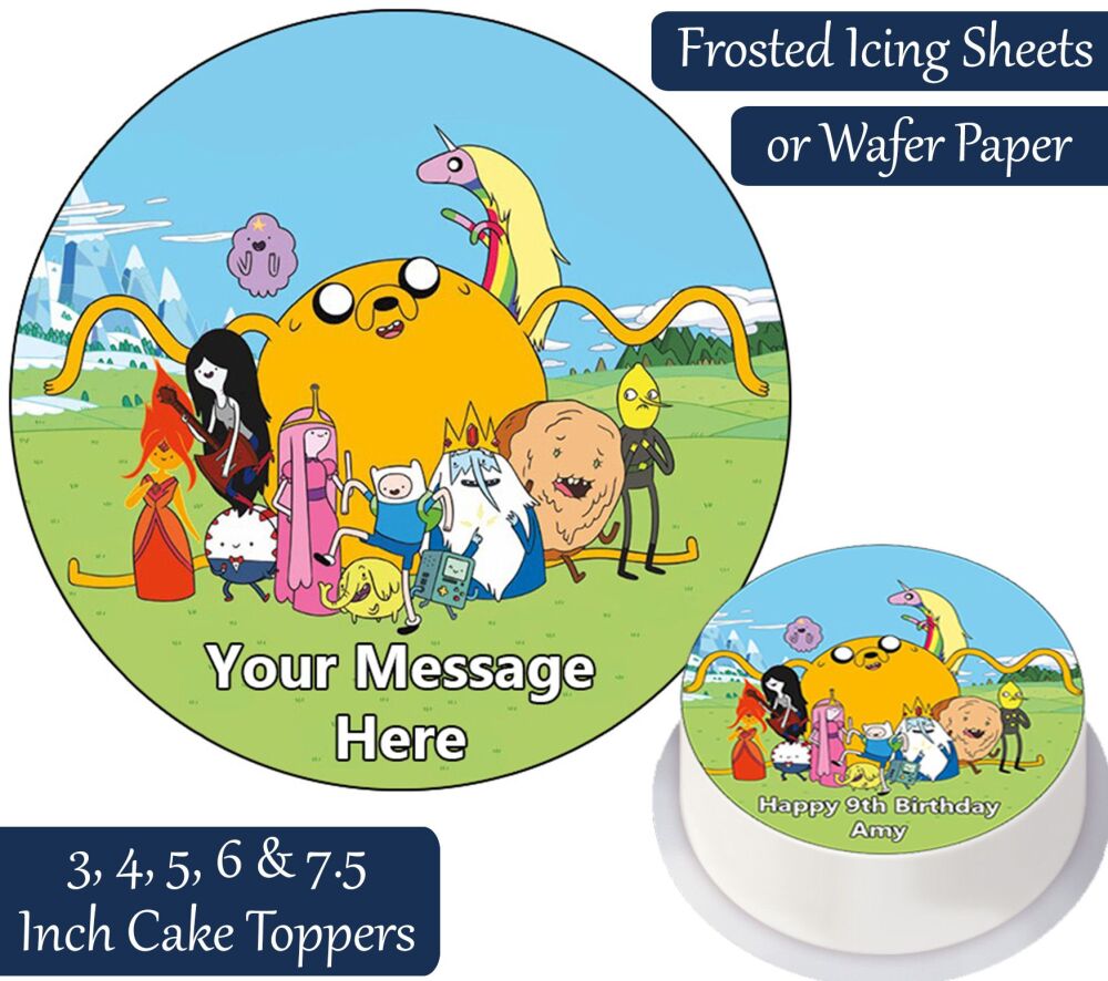 Adventure Time Gang Personalised Cake Topper