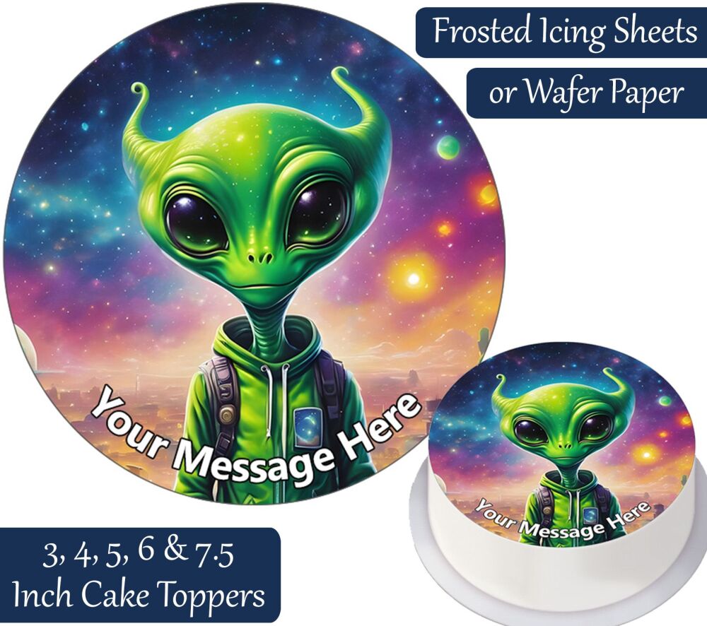 Alien Personalised Cake Topper