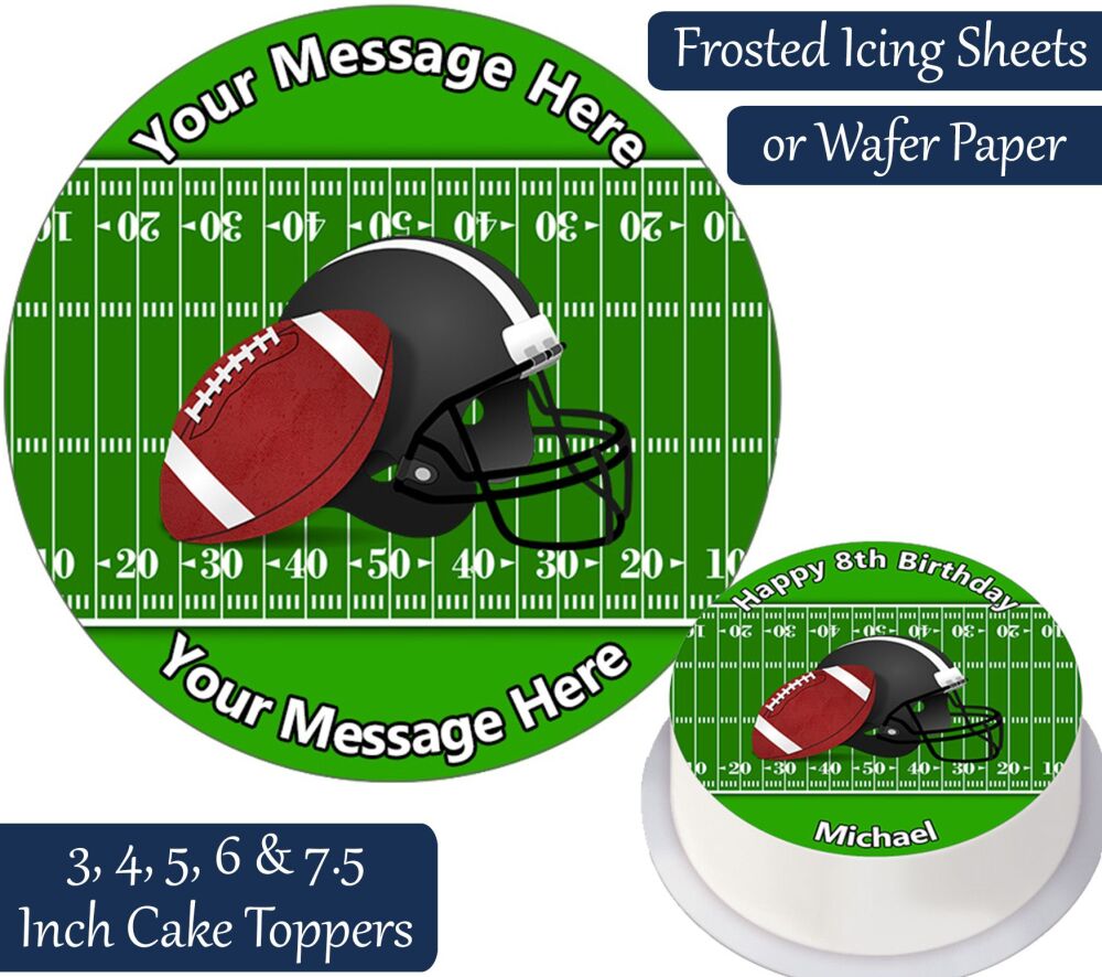 American Football Personalised Cake Topper