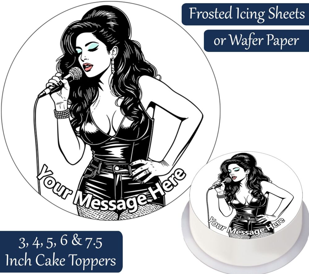 Amy Winehouse Personalised Cake Topper