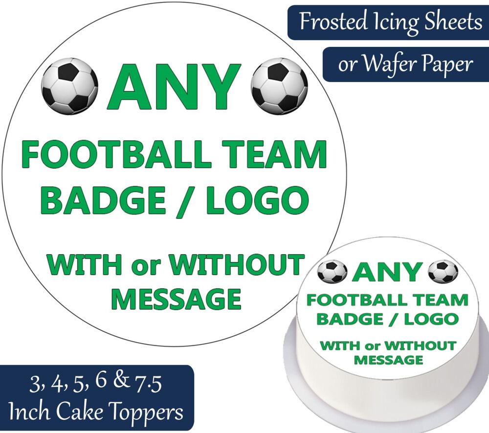Any Football Team Personalised Cake Topper