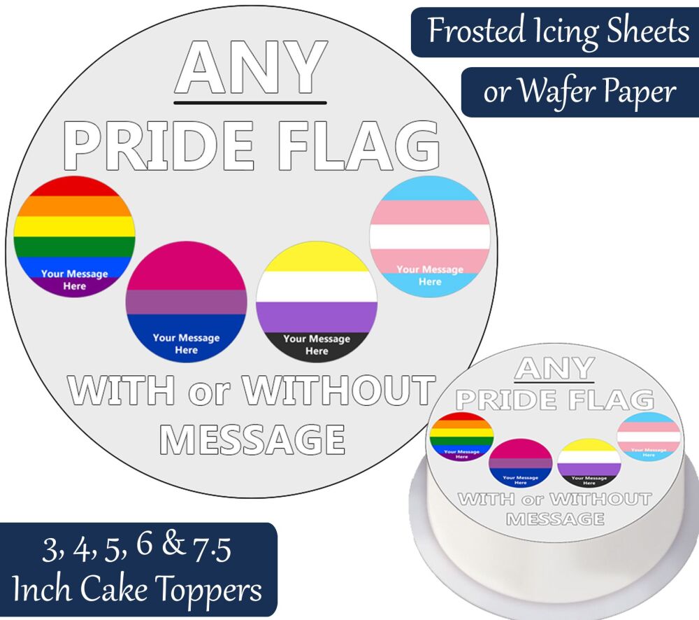 Any Pride Flag Personalised Cake Topper