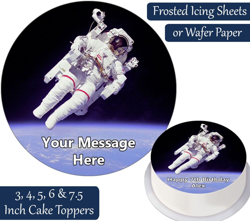 Astronaut Space Walk Personalised Cake Topper