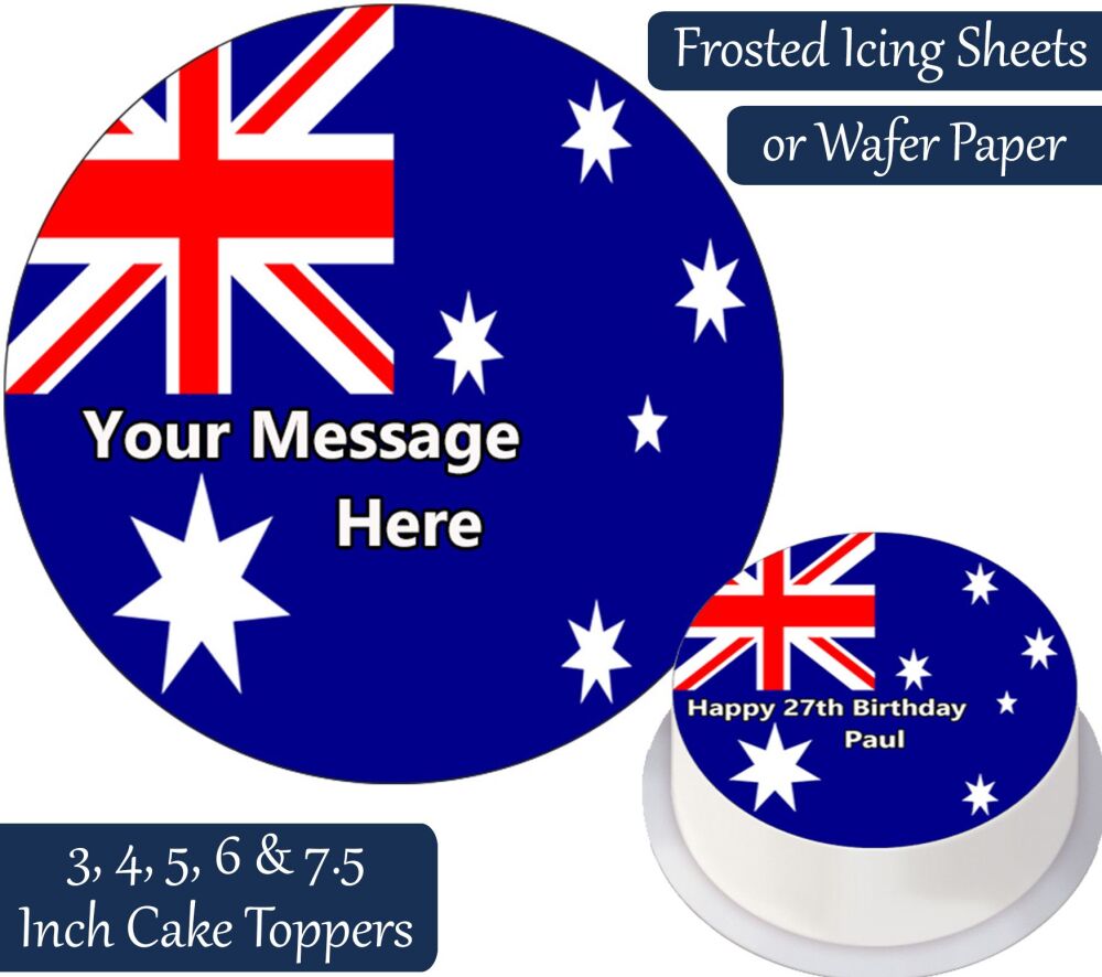 Australia Flag Personalised Cake Topper
