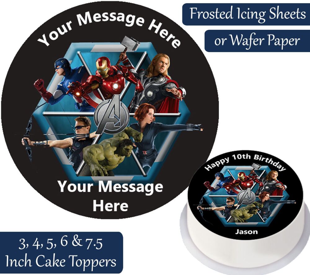 Avengers Team Personalised Cake Topper