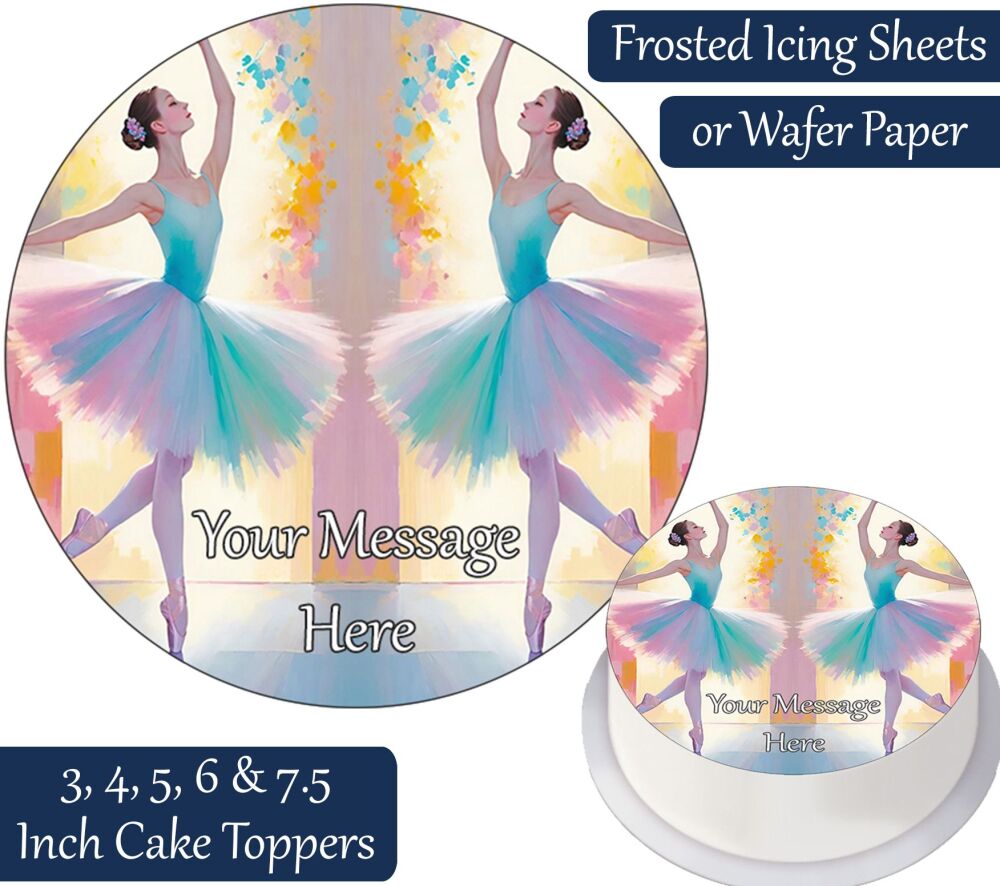 Ballerinas Dancing Personalised Cake Topper