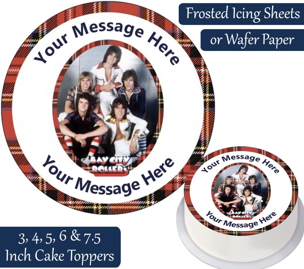 Bay City Rollers Personalised Cake Topper
