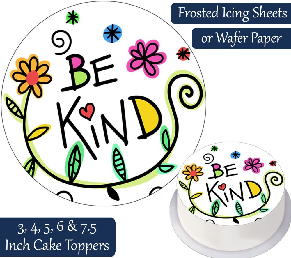 Be Kind Message Cake Topper