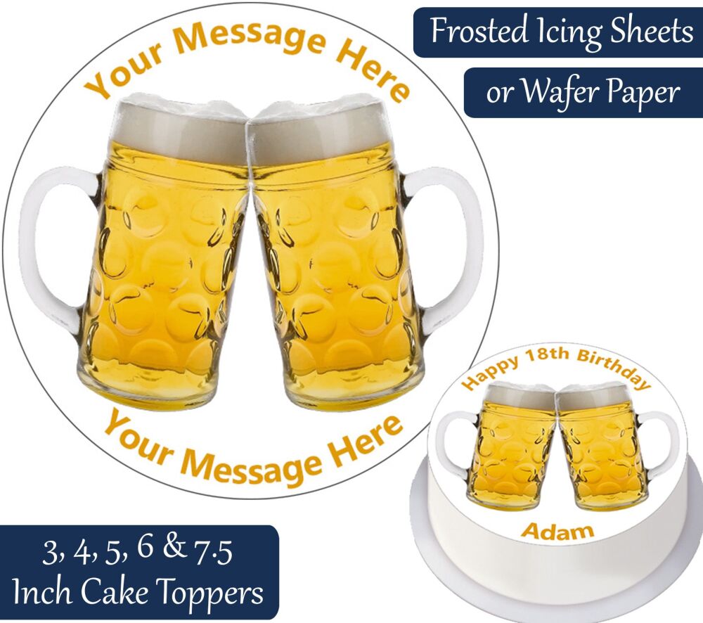 Beer Personalised Cake Topper