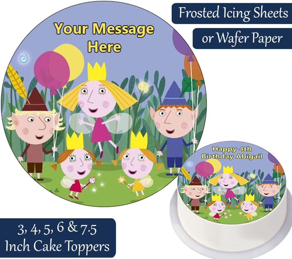 Ben and Holly's Little Kingdom Birthday Personalised Cake Topper