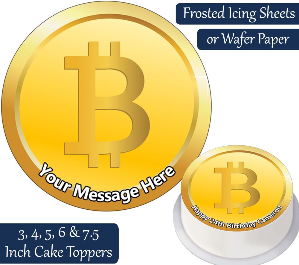 Bitcoin Personalised Cake Topper