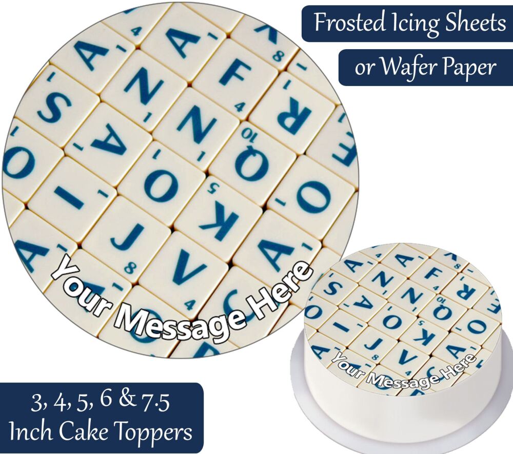 Board Game Tiles Personalised Cake Topper