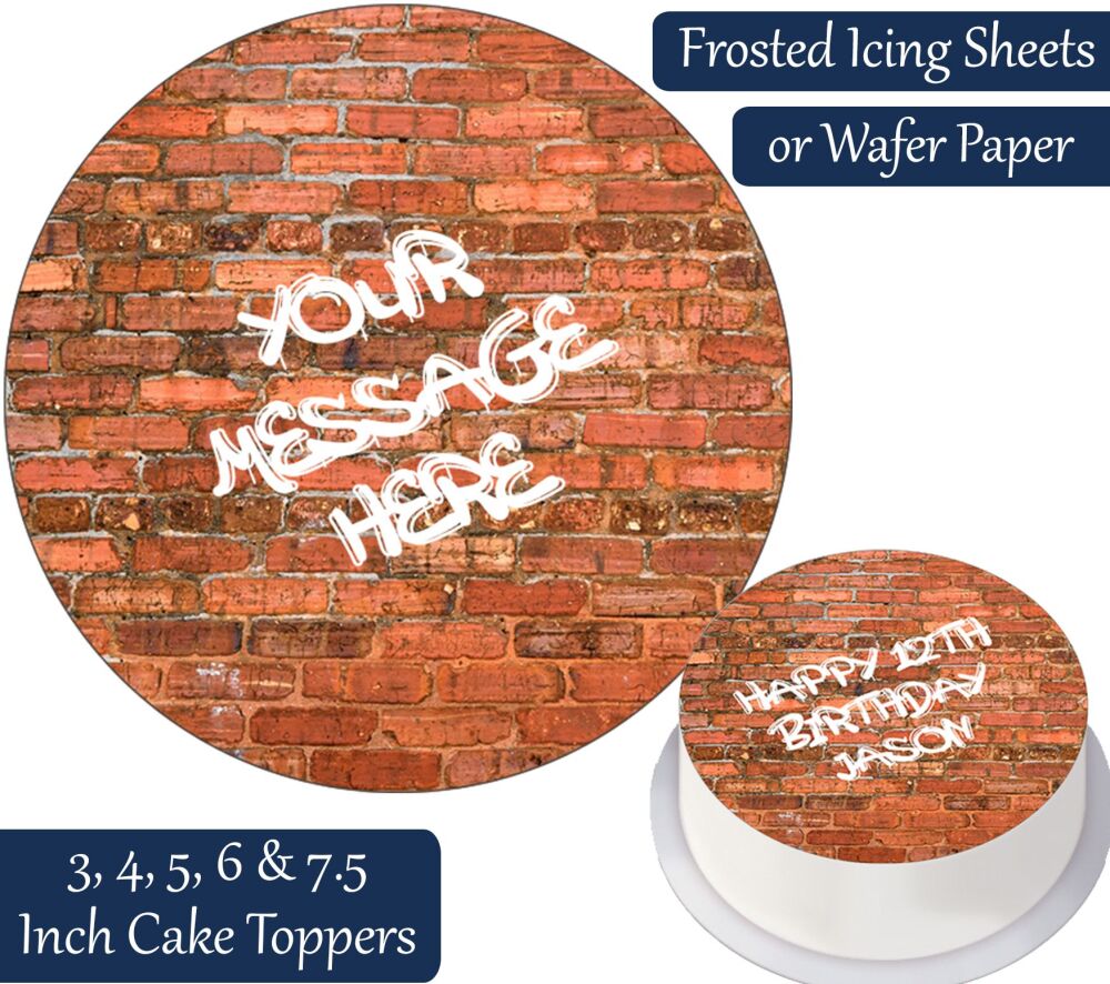 Brick Wall Personalised Cake Topper