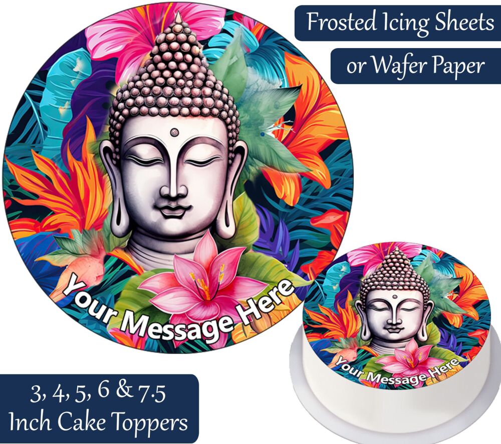 Buddha Flowers Personalised Cake Topper
