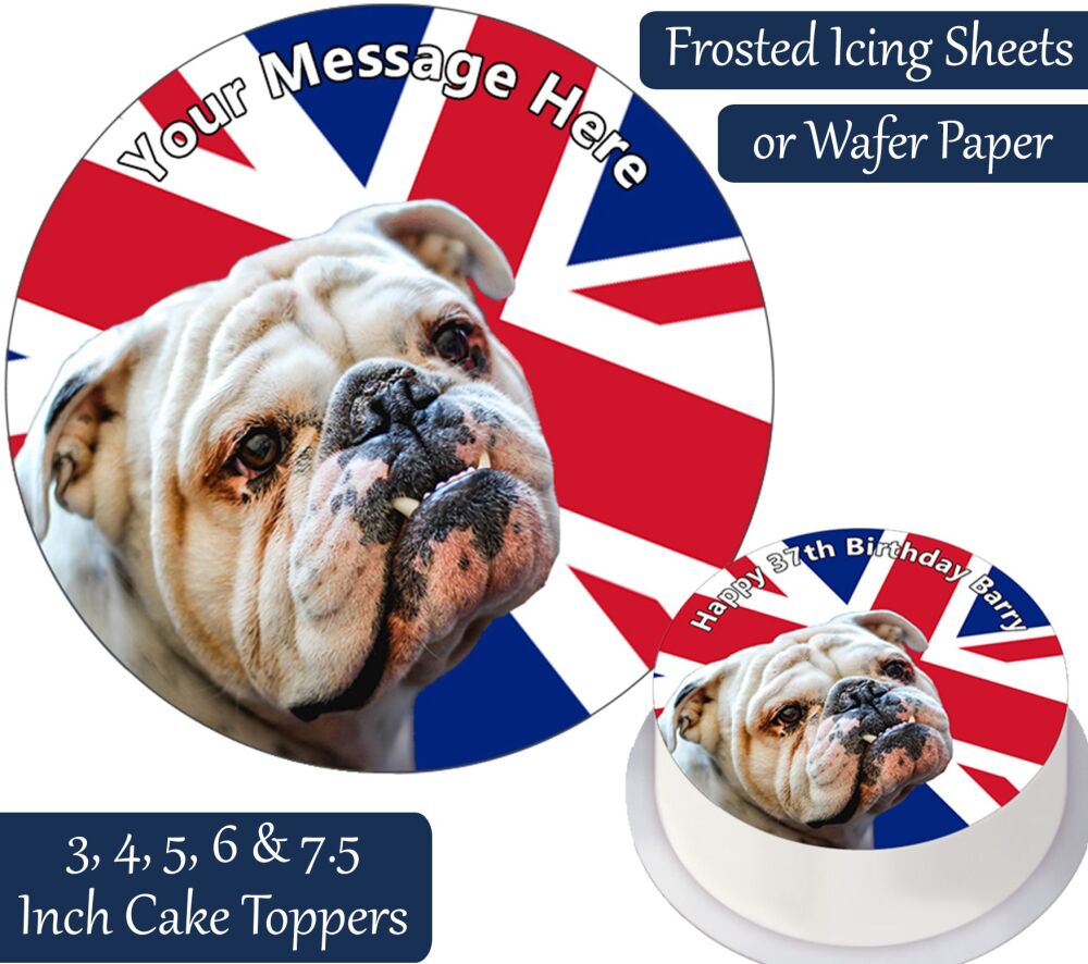 Bulldog Personalised Cake Topper