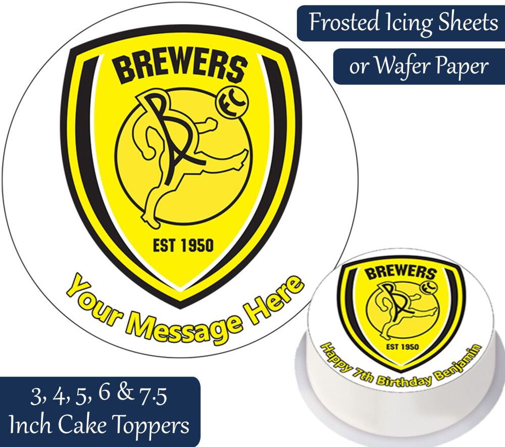 Burton Albion Football Personalised Cake Topper