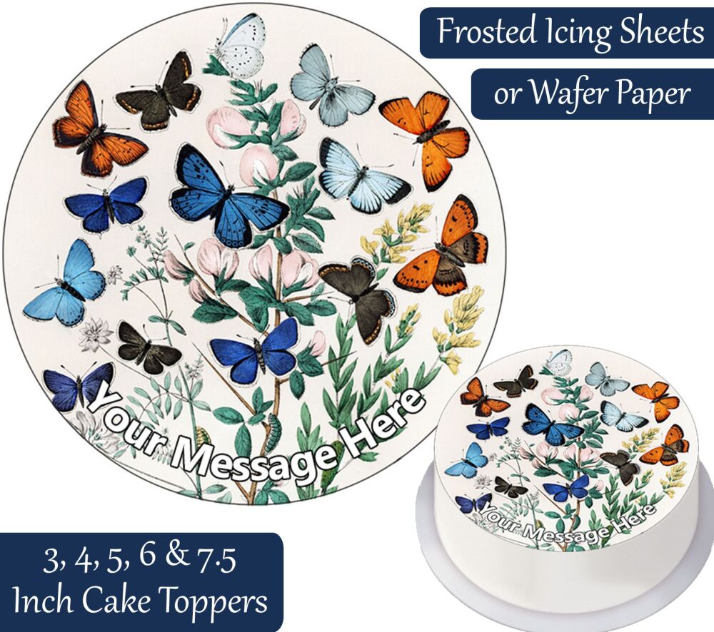 Butterflies Personalised Cake Topper