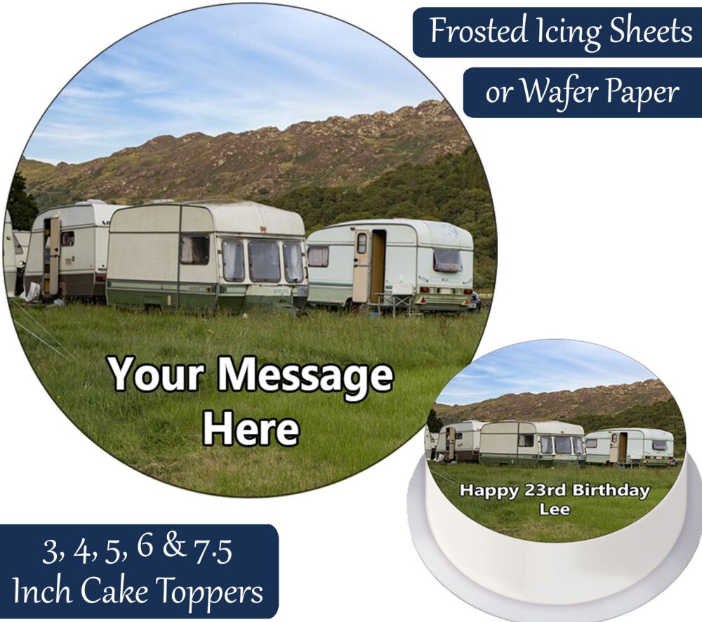 Caravan Personalised Cake Topper