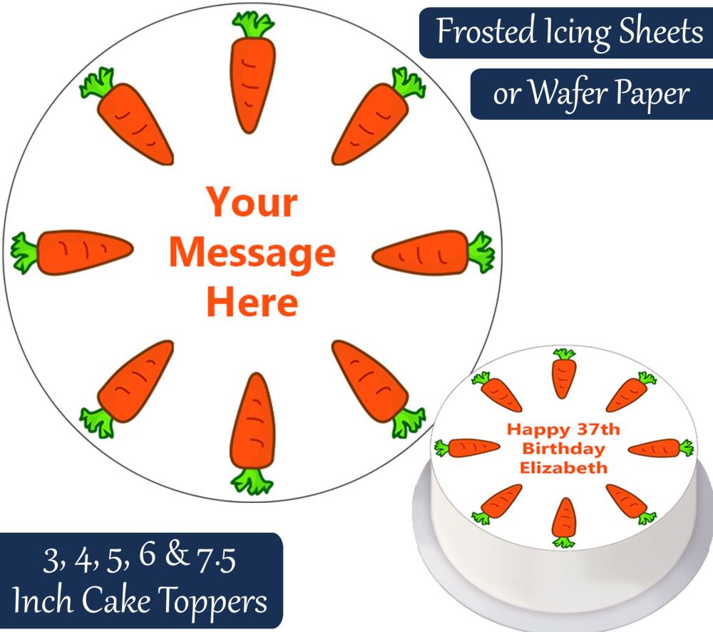 Carrot Cake Personalised Cake Topper