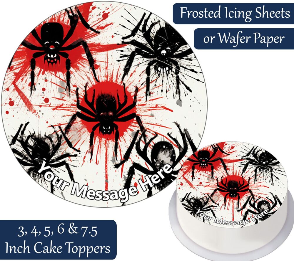 Cartoon Spiders Personalised Cake Topper