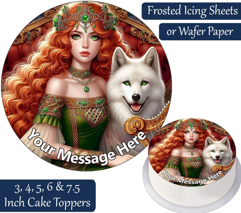 Celtic Brave Princess Personalised Cake Topper