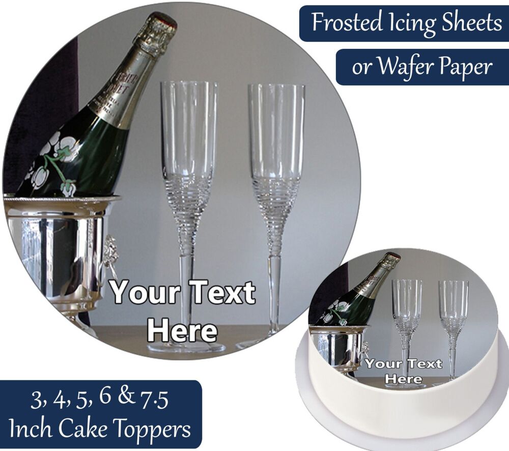 Champagne Personalised Cake Topper