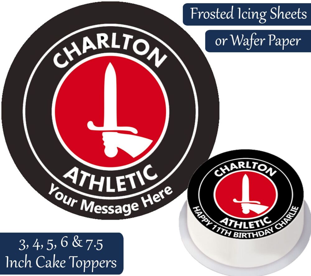 Charlton Athletic Football Personalised Cake Topper
