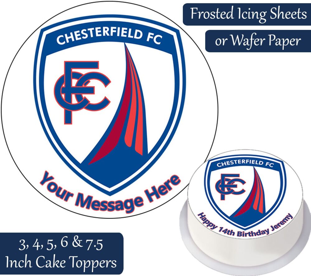 Chesterfield Football Personalised Cake Topper
