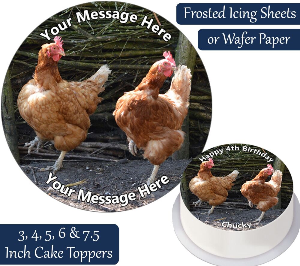 Chickens Personalised Cake Topper