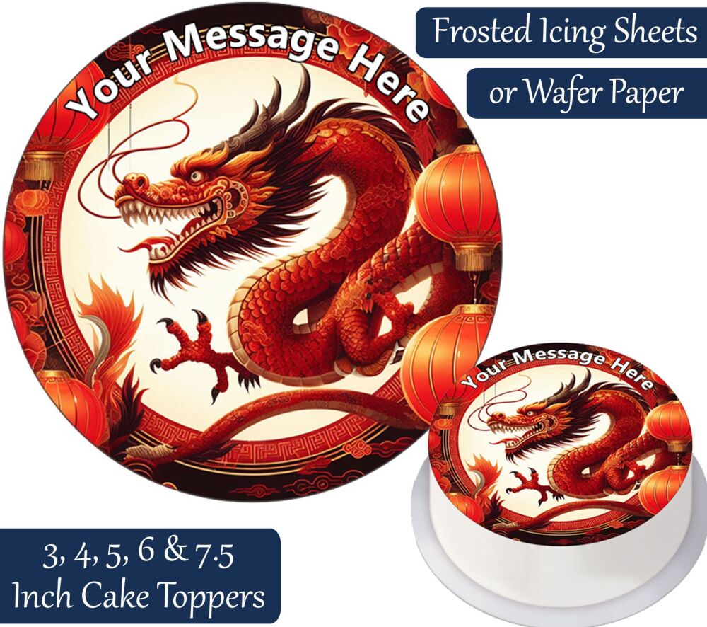 Chinese Dragon Personalised Cake Topper