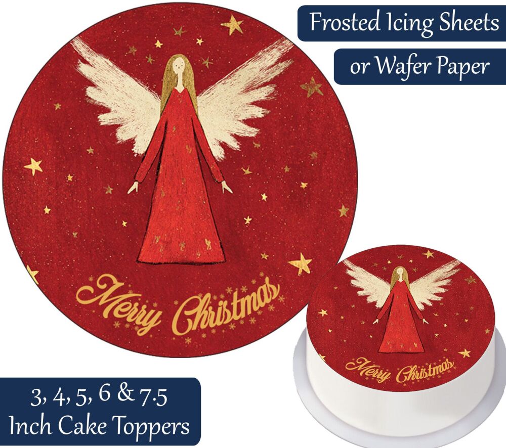 Christmas Angel Personalised Cake Topper
