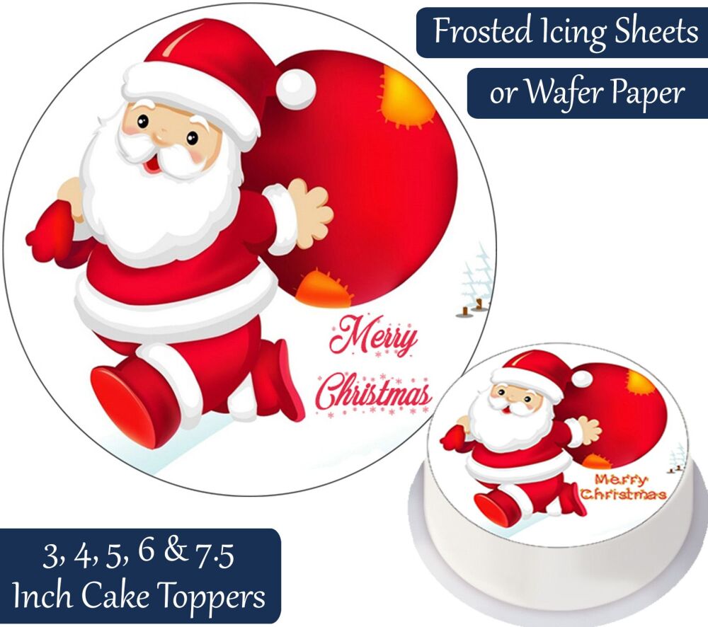 Christmas Anime Santa Personalised Cake Topper