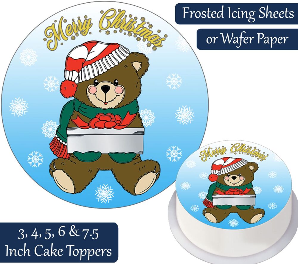 Christmas Bear Personalised Cake Topper
