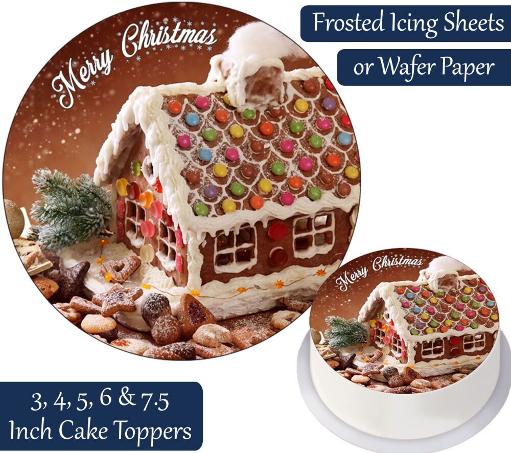 Christmas Gingerbread House Personalised Cake Topper