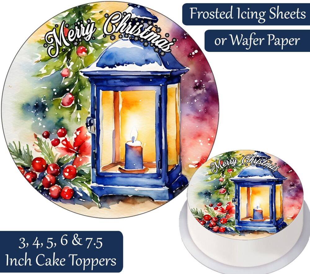 Christmas Lantern Personalised Cake Topper