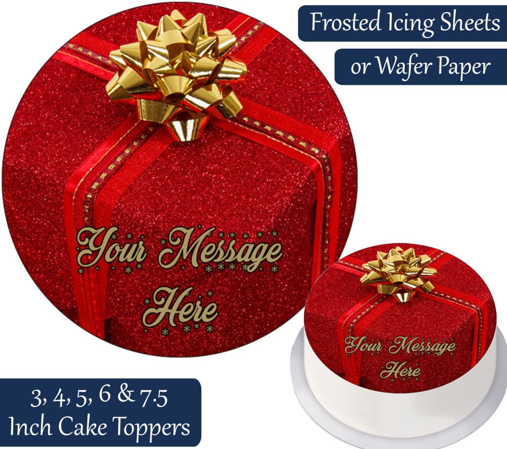 Christmas Present Personalised Cake Topper