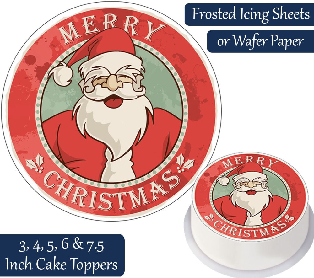 Christmas Santa Personalised Cake Topper