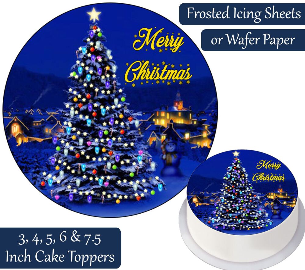 Christmas Tree Personalised Cake Topper