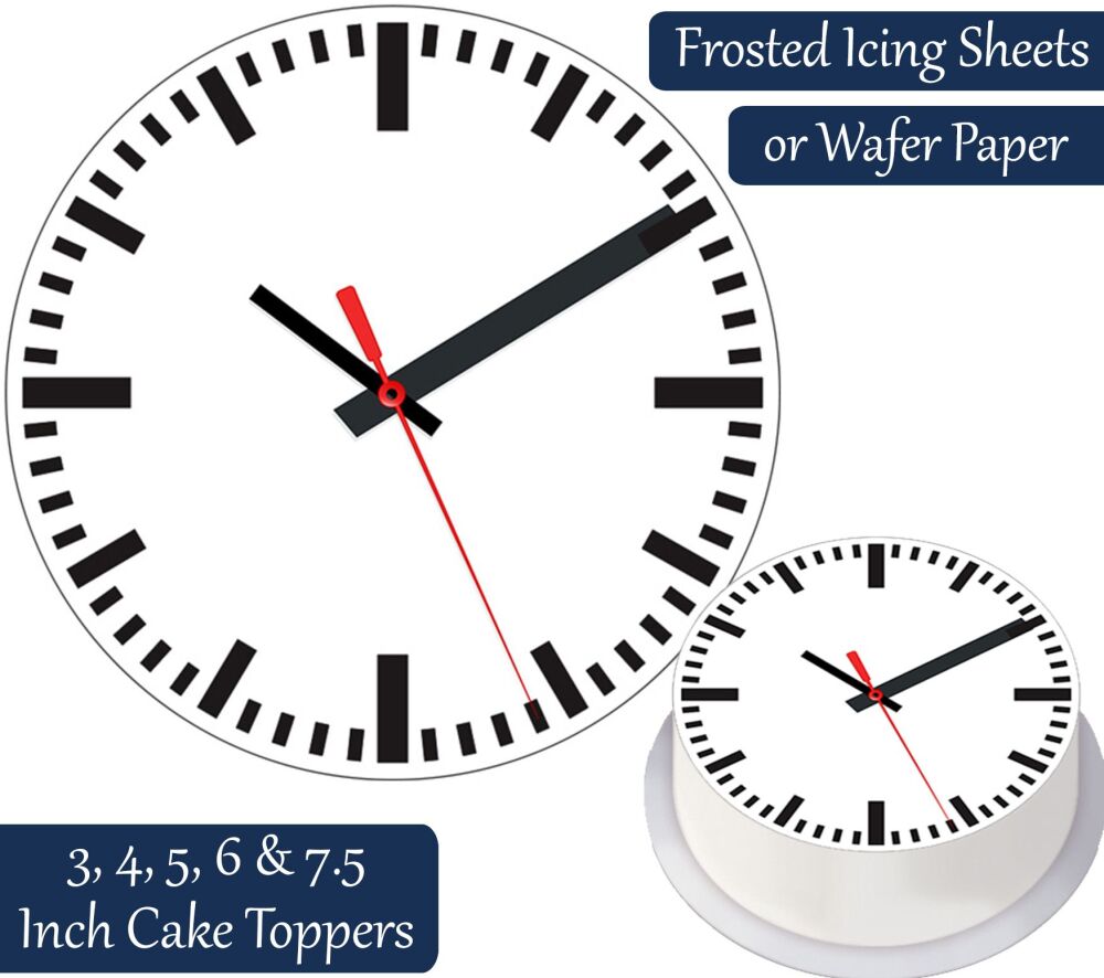 Clock Face - Simple Personalised Cake Topper