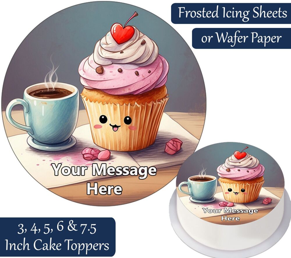 Coffee Muffin Personalised Cake Topper