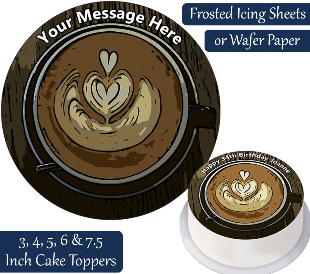 Coffee Personalised Cake Topper